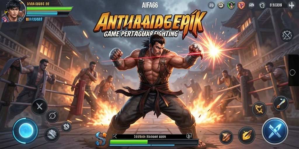 Screenshot AIFA66 menunjukkan aksi pertarungan yang mendebarkan dan grafis yang mengesankan.