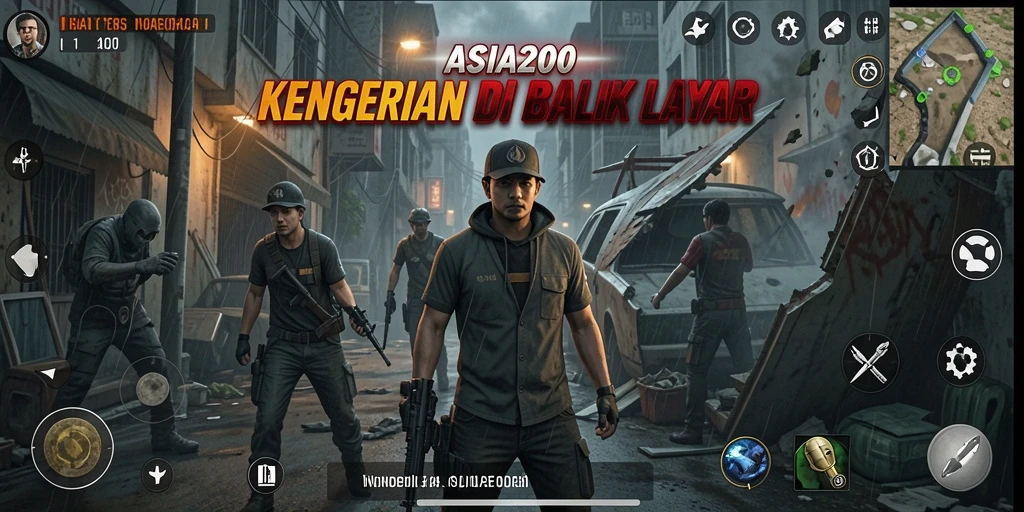 Tampilan gameplay ASIA200 dengan suasana mencekam dan menakutkan.