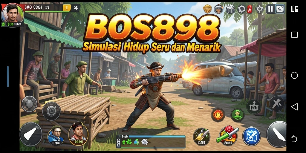 Tampilan gameplay yang menarik dalam BOS898, menampilkan interaksi dan eksplorasi.