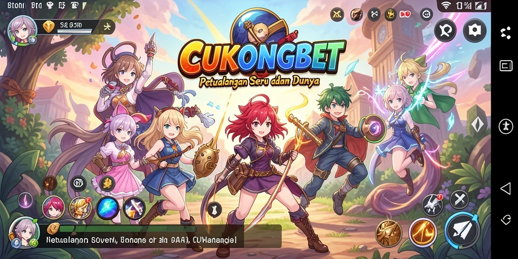 Tampilan gameplay CUKONGBET yang penuh warna dan dinamis.