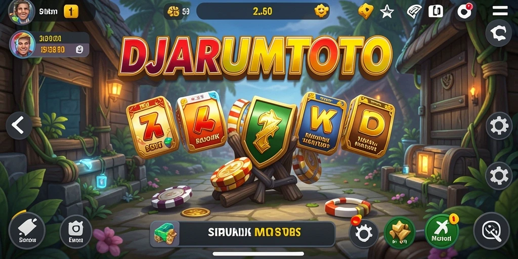 Screenshot gameplay DJARUMTOTO menampilkan interaksi dan grafik menarik.