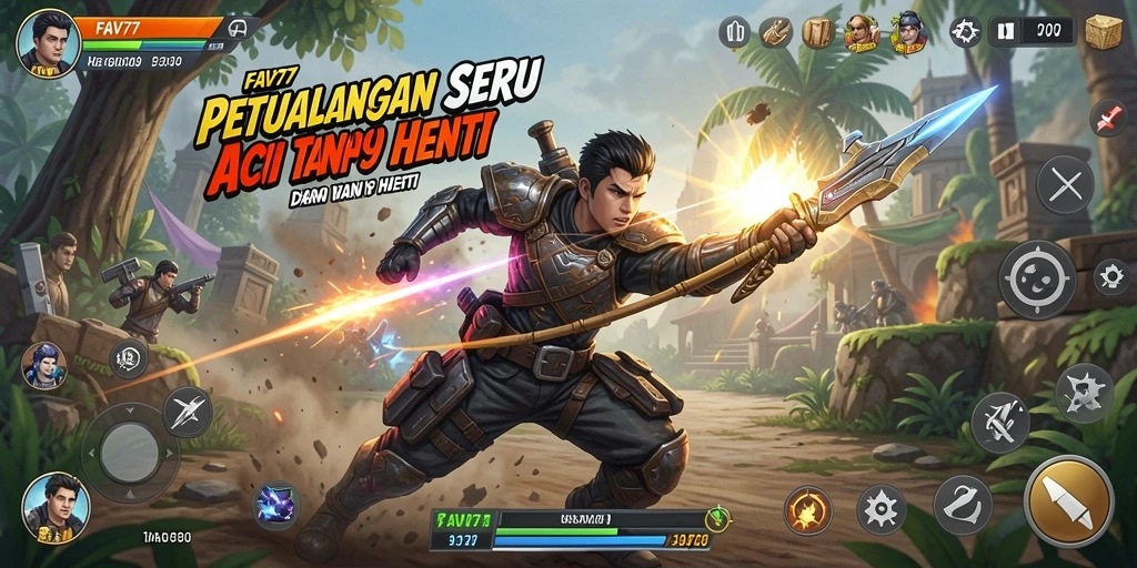 Tampilan menarik dari gameplay aksi FAV77 yang mendebarkan.