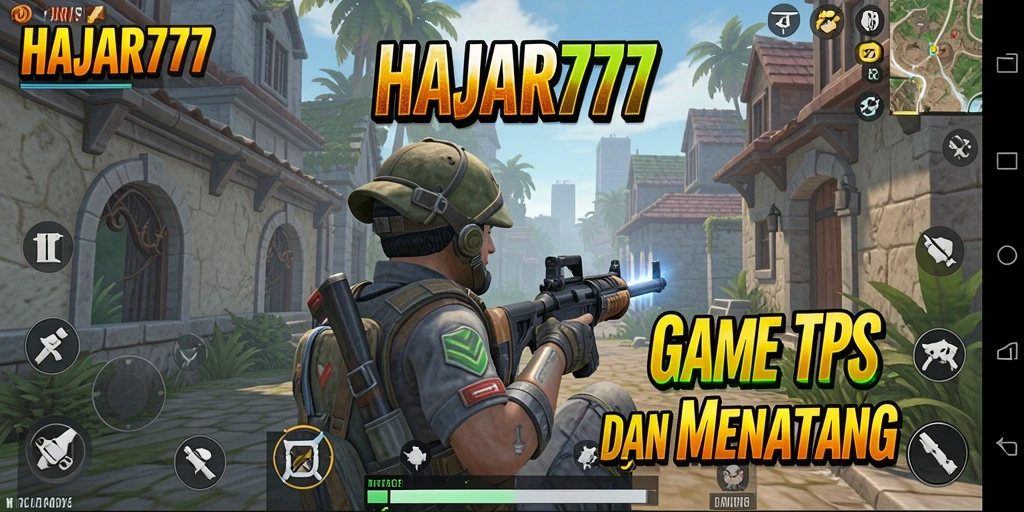 Tampilan aksi mendebarkan dalam gameplay HAJAR777.