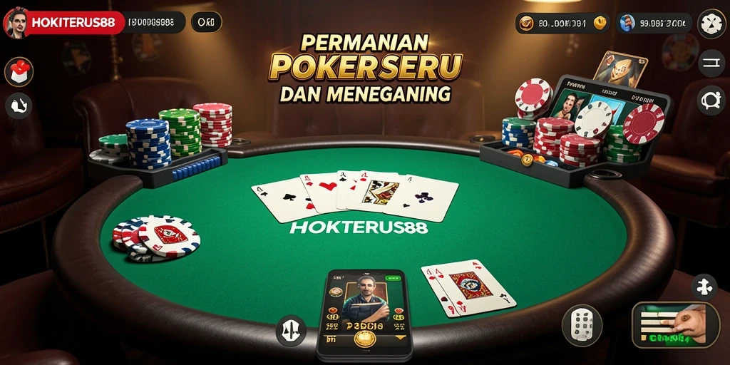Gameplay HOKITERUS88 yang menegangkan dalam permainan Poker.