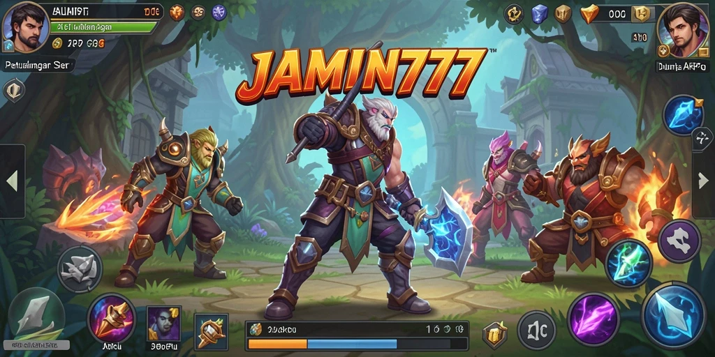 Screenshot gameplay JAMIN777 yang menampilkan aksi pertempuran seru dalam ARPG.