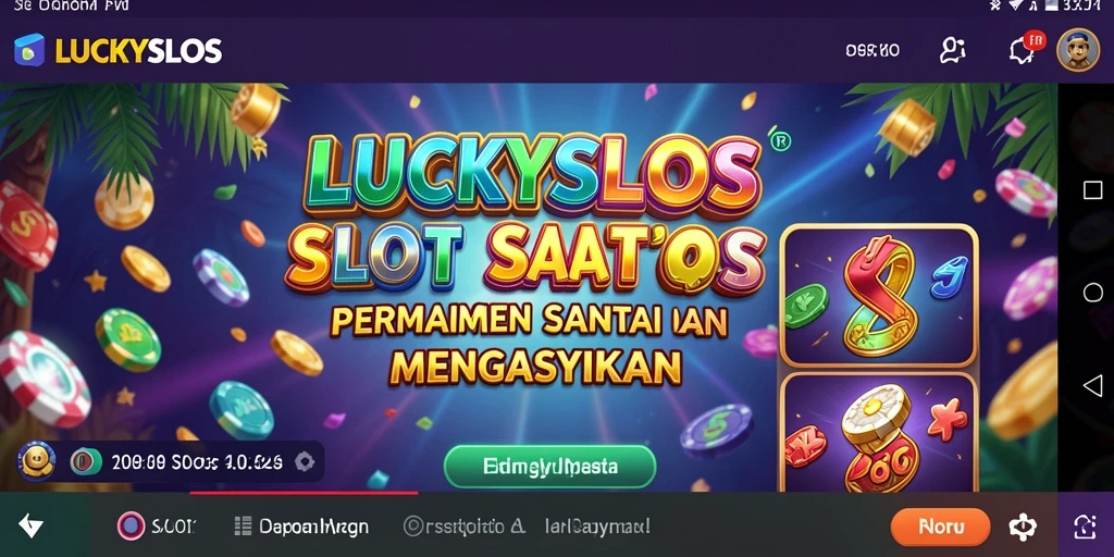Screenshot utama LUCKYSLOTS menampilkan gameplay yang menarik dan menawan.