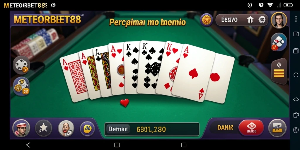 Tampilan gameplay seru di METEORBET88 dengan teman-teman.