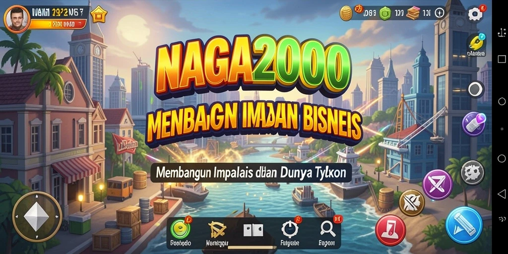 Tampilan gameplay seru NAGA2000 dengan elemen Tycoon yang menarik.