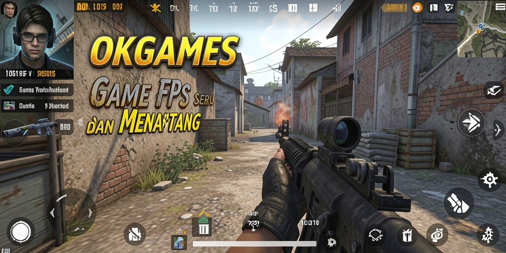 Screenshot gameplay menunjukkan aksi menembak yang mendebarkan dalam OKGAMES.