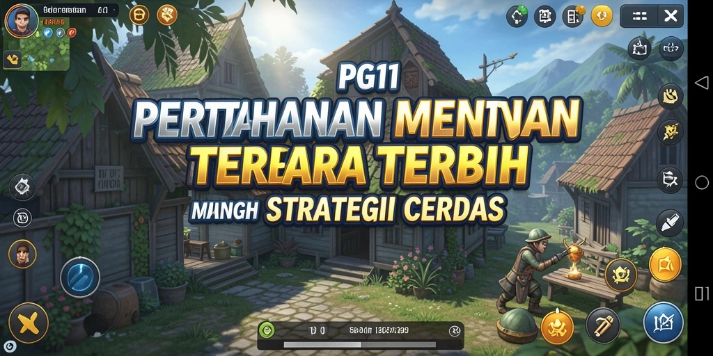 Screenshot gameplay PG11 menampilkan momen seru pertahanan menara.