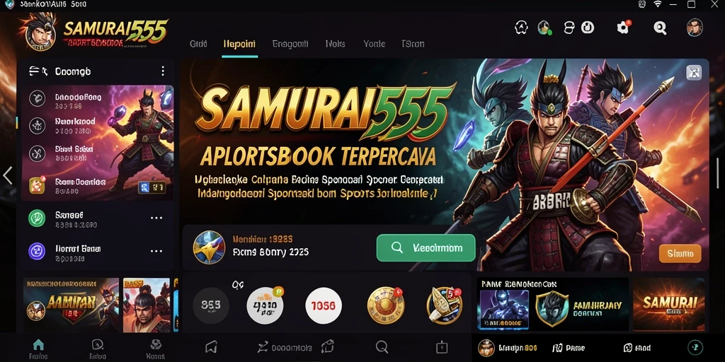 Tampilan gameplay <strong>SAMURAI555</strong> yang menarik dan interaktif di aplikasi Sportsbook.