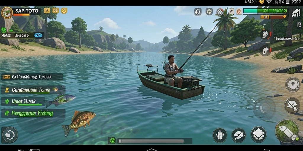 Gambar gameplay SAPITOTO yang menarik dengan suasana memancing yang menenangkan.